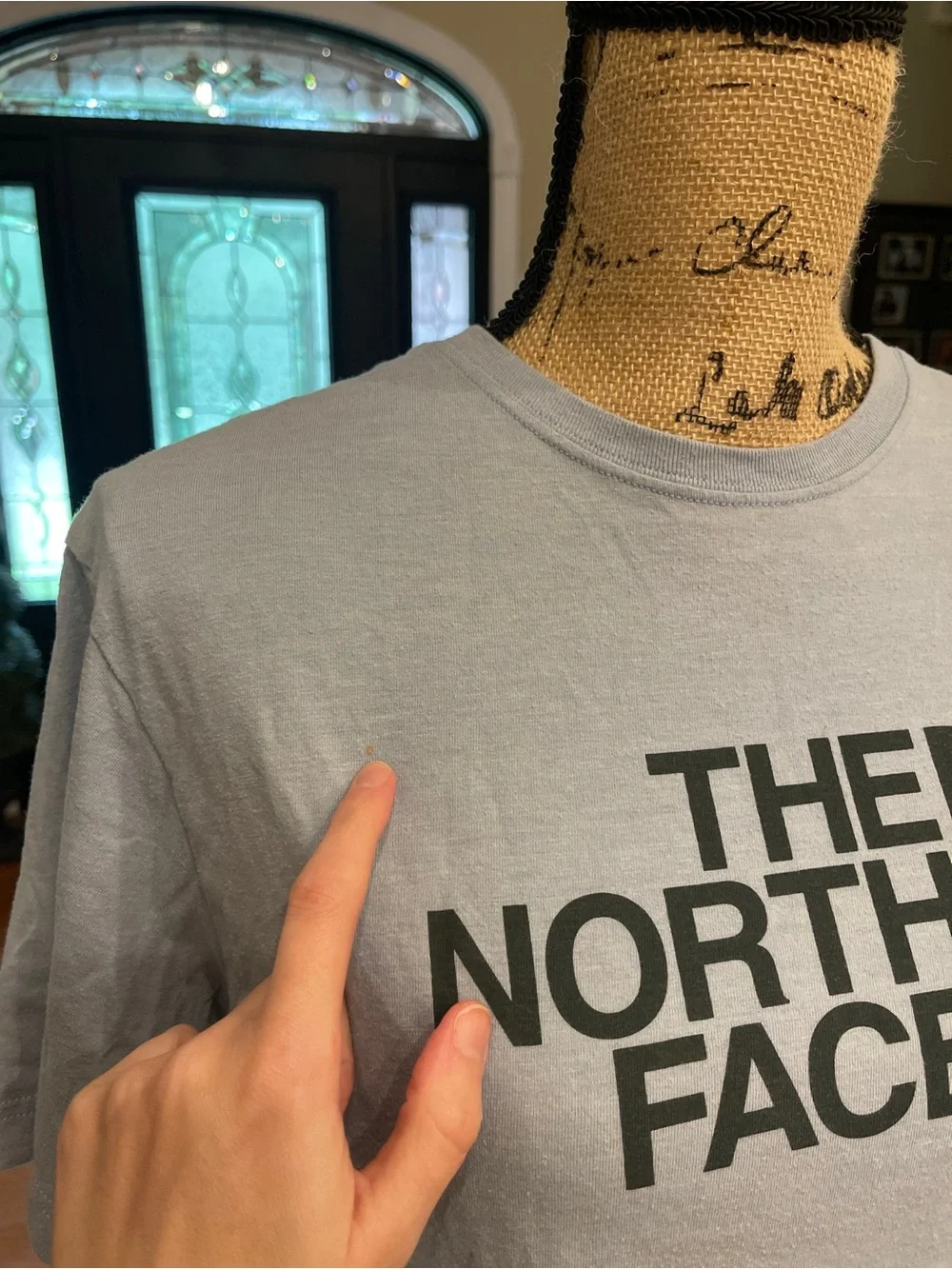 The North Face Light Blue Gray Short Sleeved Tee T-Shirt Medium